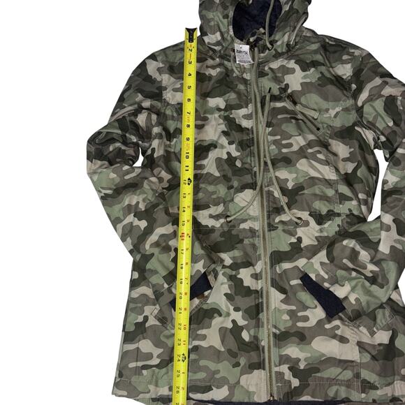 Empyre Clothing Camo Print Hooded Womens Jacket Size Small Lined Full Zip NWT - Picture 2 of 7